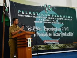 Hadiri Pelantinkan HMI Sinjai, Bupati ASA Berharap: HMI Terus Memberikan Sumbangsi Pemikiran Kritis Untuk Kemajuan Daerah