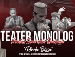 Teater Monolog Rindu Bissu Dibubar Paksa, Panitia ; Bissu Dicekal Gubernur Sul-Sel Untuk Tampil