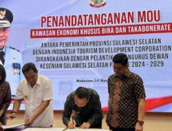 Bupati Kep. Selayar bersama Pemprov Sulsel dan ITDC Teken MoU Percepatan KEK Bira – Takabonerate