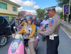 Hari Kedua Operasi Patuh Pallawa 2024, Satlantas Bone Gencar Kampanyekan Keselamatan Berkendara